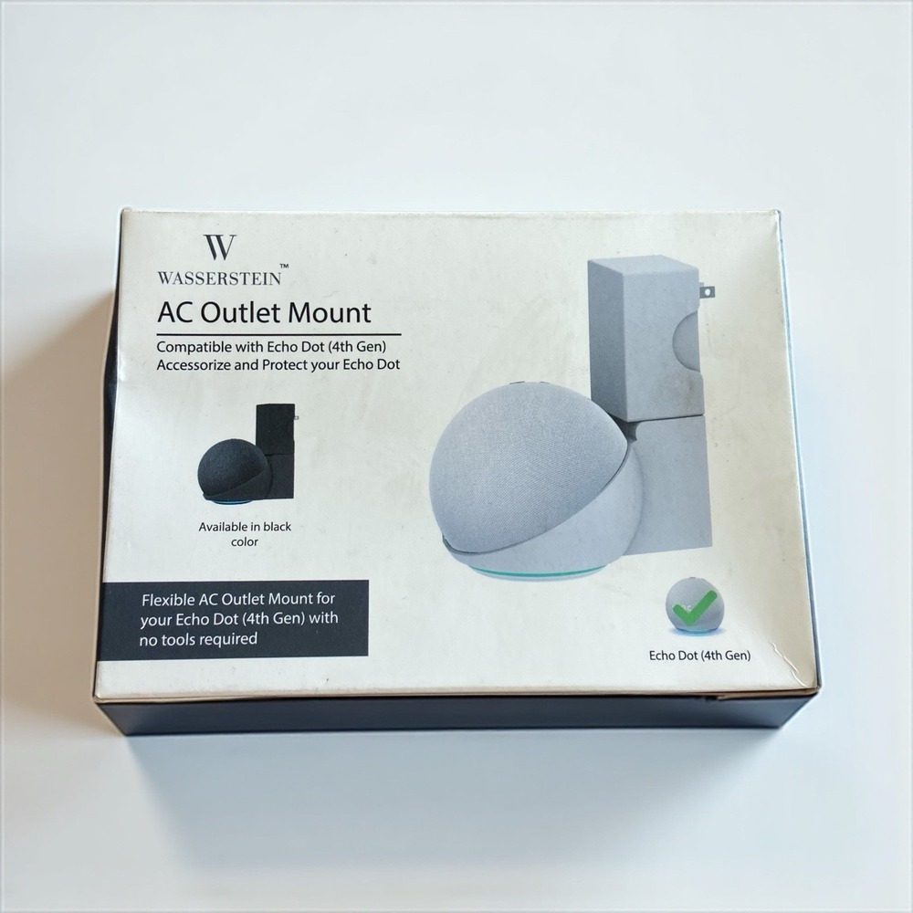 Wasserstein AC Outlet Mount for the Amazon Echo Dot (4th Gen)